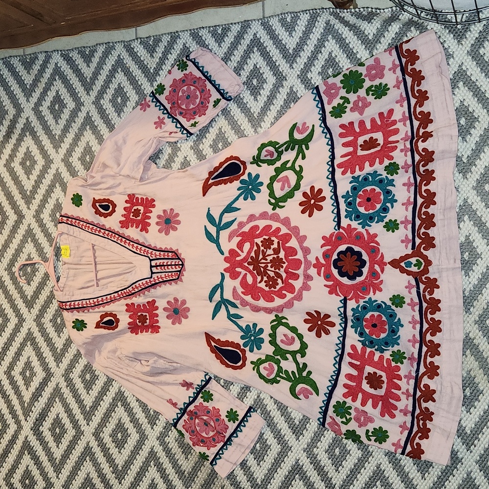 Roller Rabbit Dress Embroidered, Large